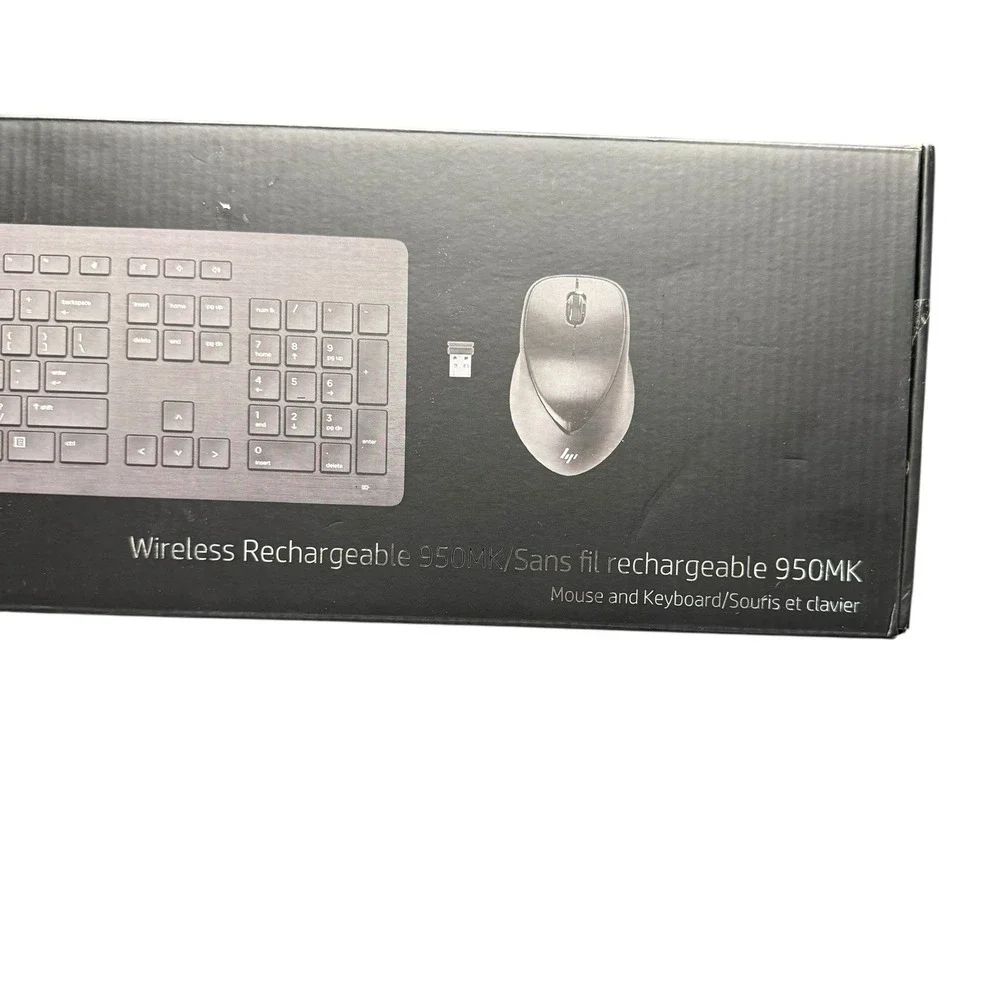 HP Wireless Rechargeable 950MK Mouse and Keyboard Complete In box